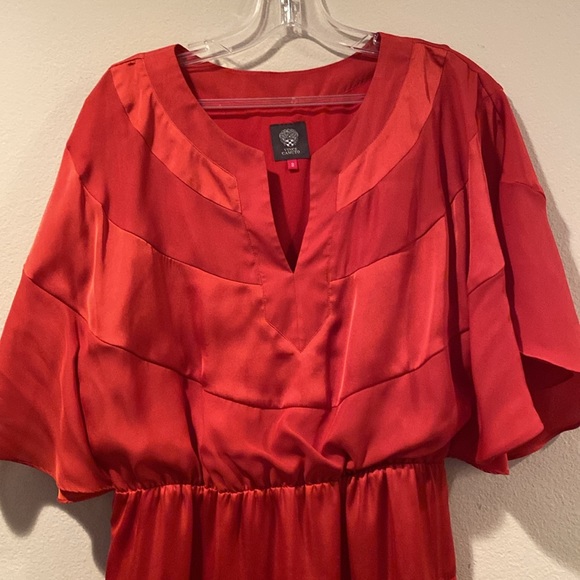 Womens Size 8 Vince Camuto Red/Orange Mid-Dress - Picture 2 of 8